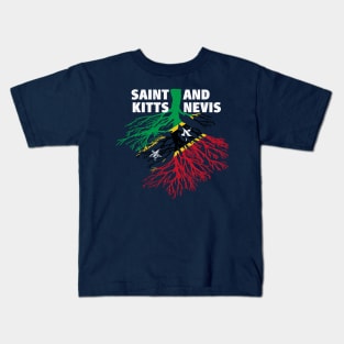 Saint Kitts and Nevis Roots Flag Kids T-Shirt